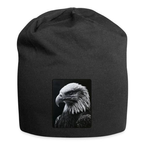 Black White Bald Eagle Design - Jersey Beanie