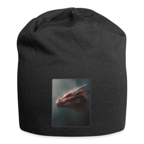 Red Dragon Fog Portrait Design - Jersey Beanie