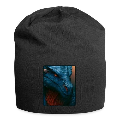 Turquoise Dragon Fire Eye Design - Jersey Beanie