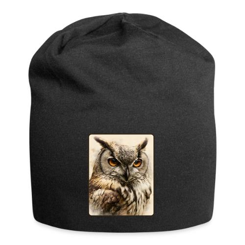 Great Horned Owl Watercolor Design - Jersey Beanie