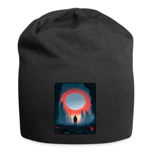 Cosmic Portal Future City Design - Jersey Beanie