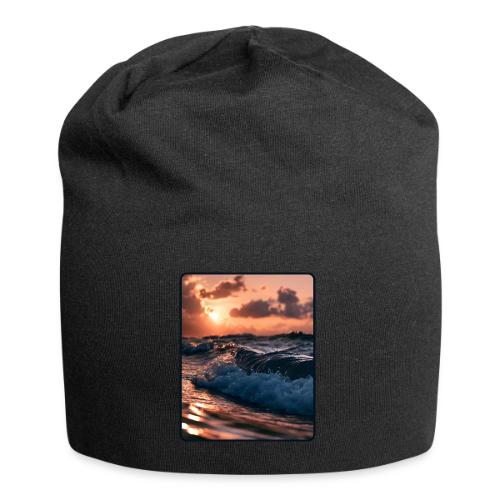 Golden Sunset Ocean Wave - Jersey Beanie