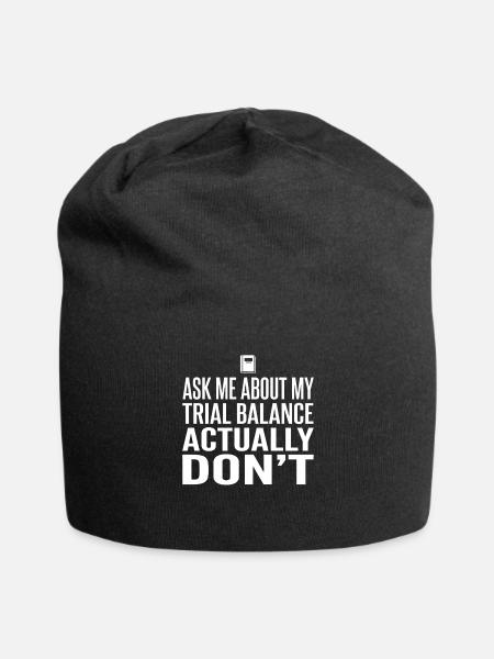 Trial Balance Funny Accountant - Jersey Beanie - black - Front