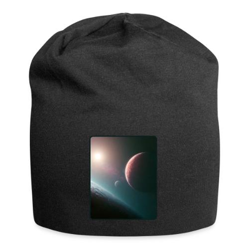 Deep Space Planet Horizon Art - Jersey Beanie