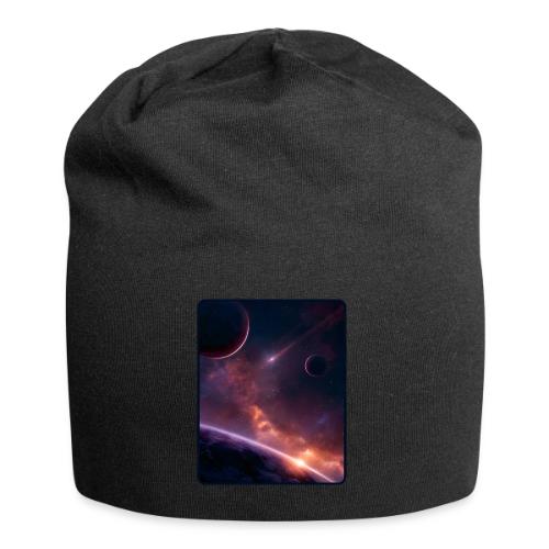 Cosmic Sunset Nebula Space Art - Jersey Beanie