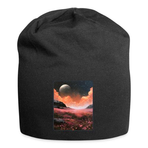 Moonlit Fantasy Flower Landscape - Jersey Beanie