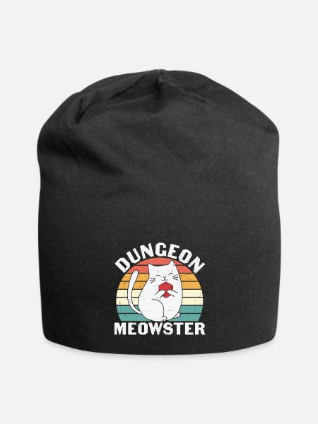 Dungeon meowster - Jersey Beanie - black - Front