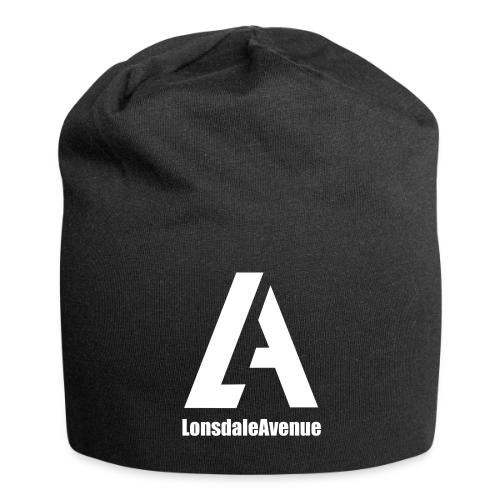 Lonsdale Avenue Logo White Text - Jersey Beanie