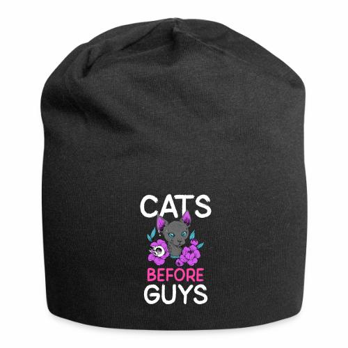 punk cats before guys heart anti valentines day - Jersey Beanie