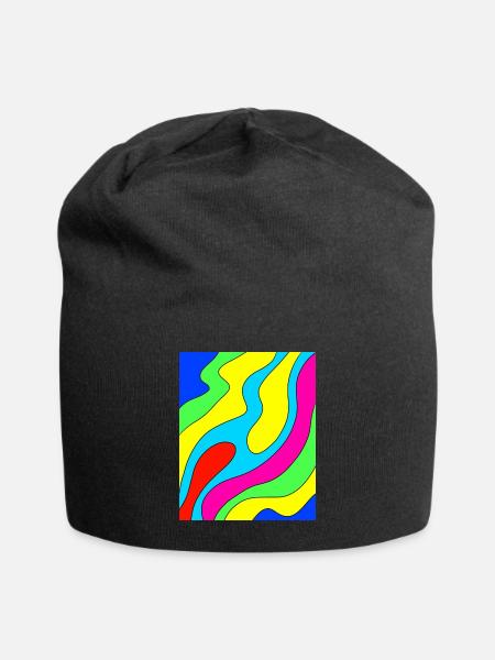 Colorful pattern - Jersey Beanie - black