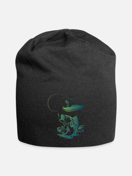 summer Fish Hook - Jersey Beanie - black - Front