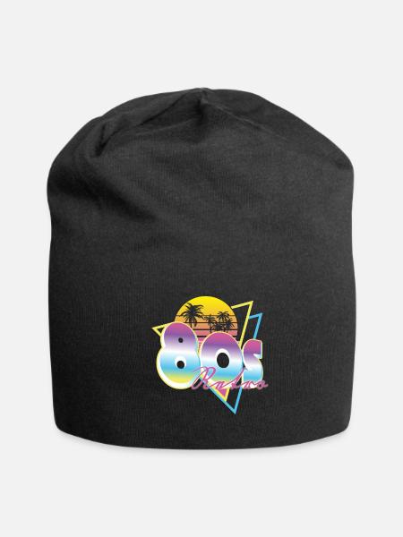 80s retro - Jersey Beanie - black