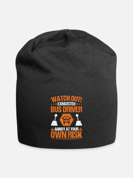Bus Driver Busman School Bus Driver Coach Driver - Jersey Beanie - black - Front