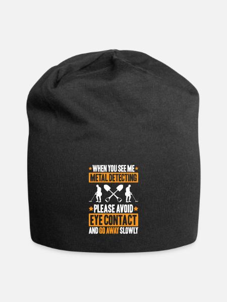 Detectorist Metal Detecting Metal Detector - Jersey Beanie - black - Front