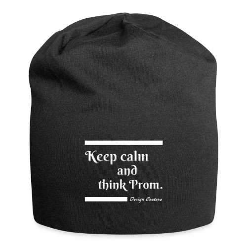 KEEP CALM AND THINK PROM WHITE - Jersey Beanie