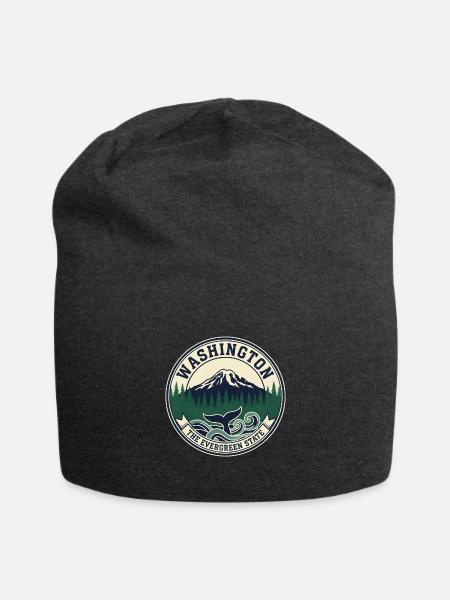 Washington Evergreen Crest - Jersey Beanie - charcoal grey - Front