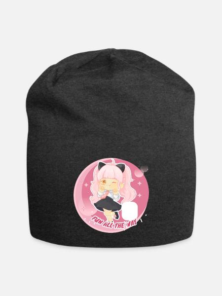 fun_all_the_way - Jersey Beanie - charcoal grey - Front