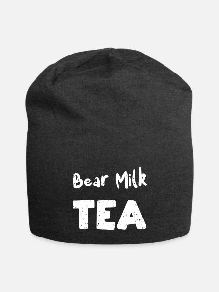 Bear Milk Tea - Tea - Jersey Beanie - charcoal grey - Front