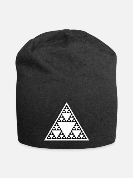 Sierpinski, Triangle - Jersey Beanie - charcoal grey