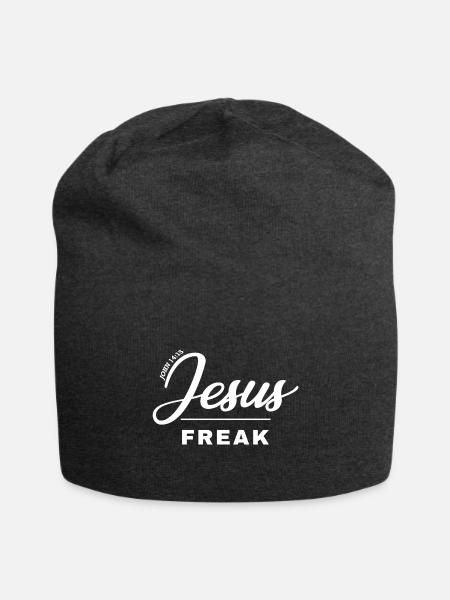 JESUS FREAK - Jersey Beanie - charcoal grey - Front
