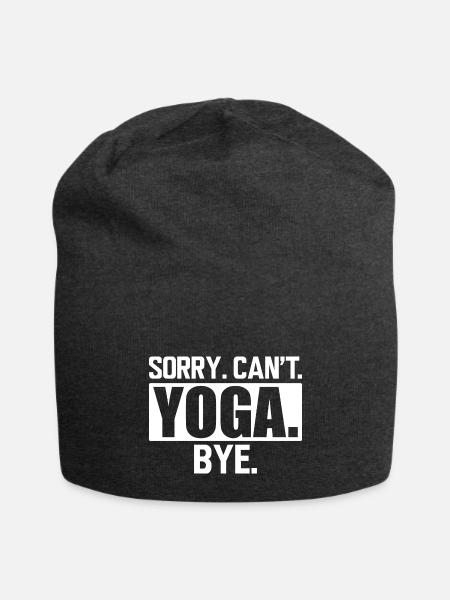 Yoga Sorry Can t Yoga Bye - Jersey Beanie - charcoal grey