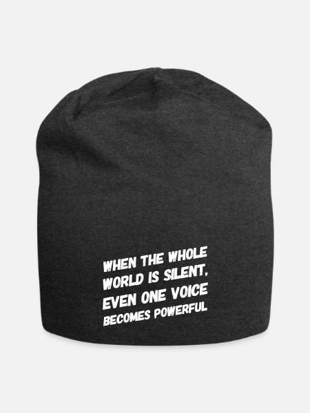 One voice - Jersey Beanie - charcoal grey - Front