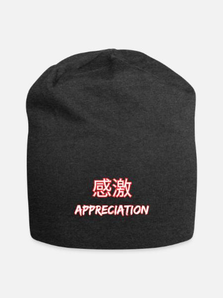 appreciation - Jersey Beanie - charcoal grey - Front