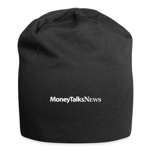 Money Talks News Logo - White - Jersey Beanie