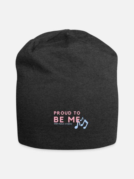 Trans Flag Colors - Jersey Beanie - charcoal grey - Front