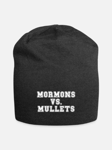 Mormons Vs Mullets - Jersey Beanie - charcoal grey - Front