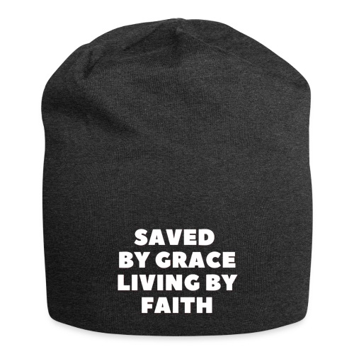 Saved By Grace Living By Faith - Jersey Beanie