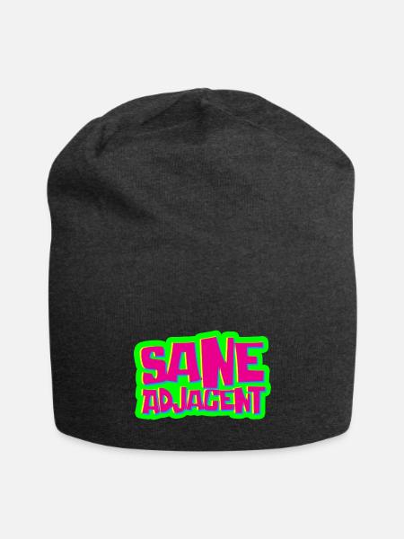 Sane Adjacent girl - Jersey Beanie - charcoal grey