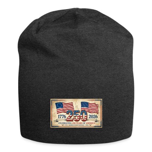 USA 250th Anniversary Flags Emblem - Jersey Beanie