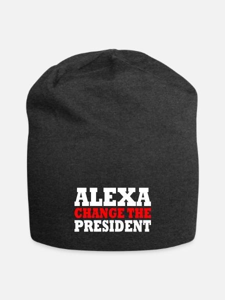 alexa change the president - Jersey Beanie - charcoal grey - Front