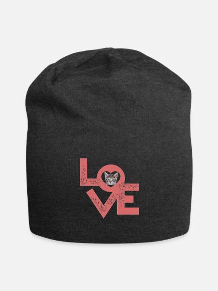 LOVE KITTEN - Jersey Beanie - charcoal grey