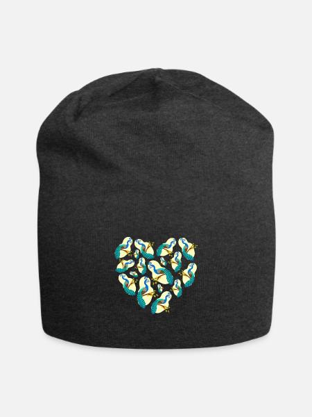 peacock - Jersey Beanie - charcoal grey