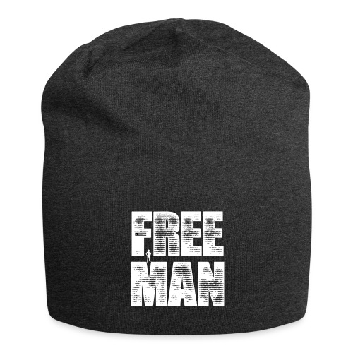 FREE MAN - White Graphic - Jersey Beanie