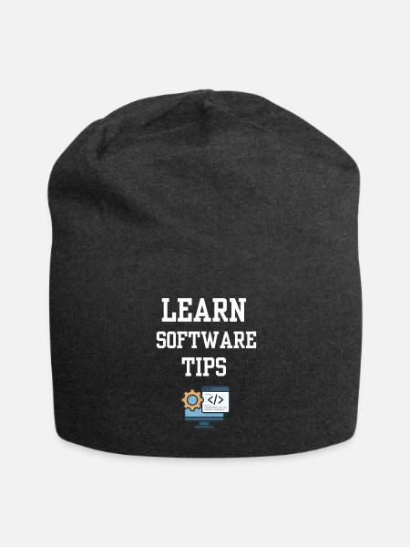 Learn Software Tips - Jersey Beanie - charcoal grey