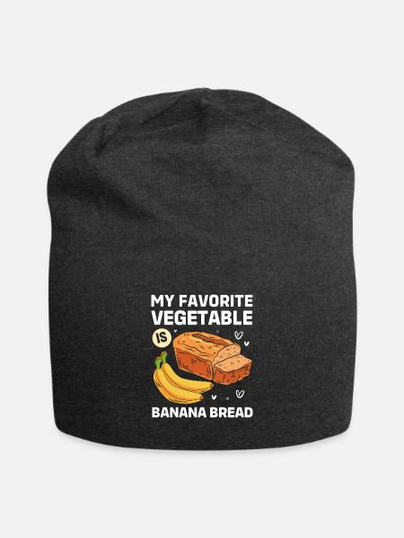 Bread Baking Banana Bread - Jersey Beanie - charcoal grey - Front