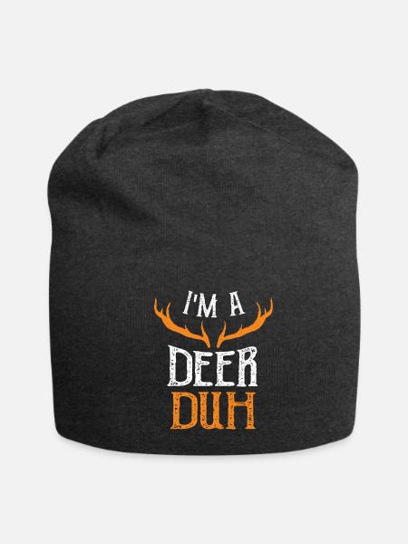 I'm A Deer Duh - Deer - Jersey Beanie - charcoal grey - Front