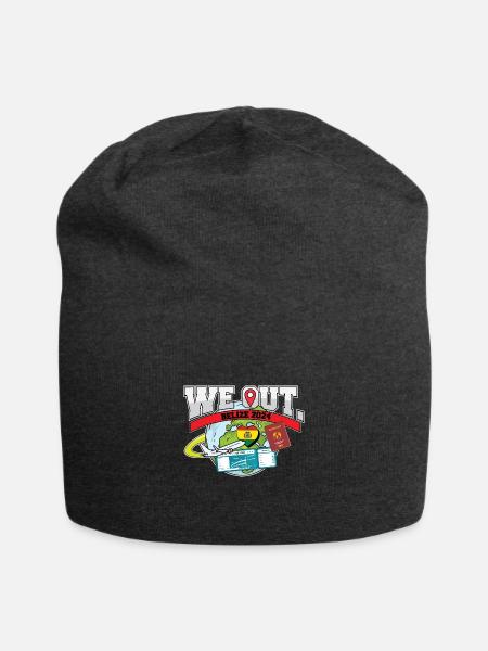 We Out Trip To Bolivia Travel Matching Family - Jersey Beanie - charcoal grey - Front