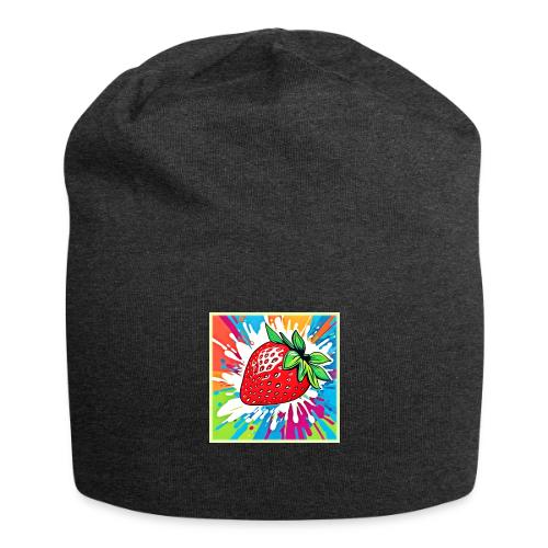 Vibrant Strawberry Artwork - Jersey Beanie
