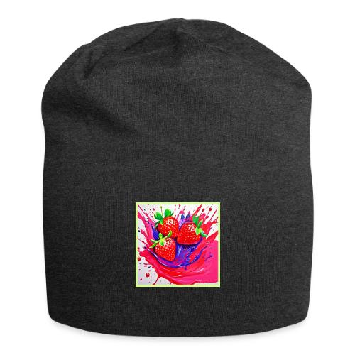 Vibrant Strawberry Splash - Jersey Beanie