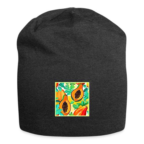Tropical Papaya Pop Art - Jersey Beanie