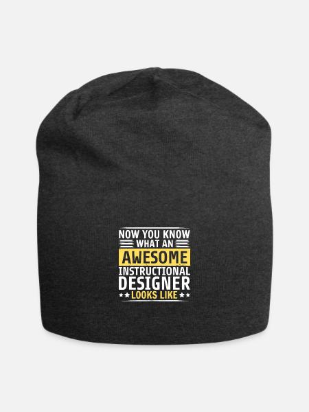 Funny Instructional Designer - Jersey Beanie - charcoal grey - Front