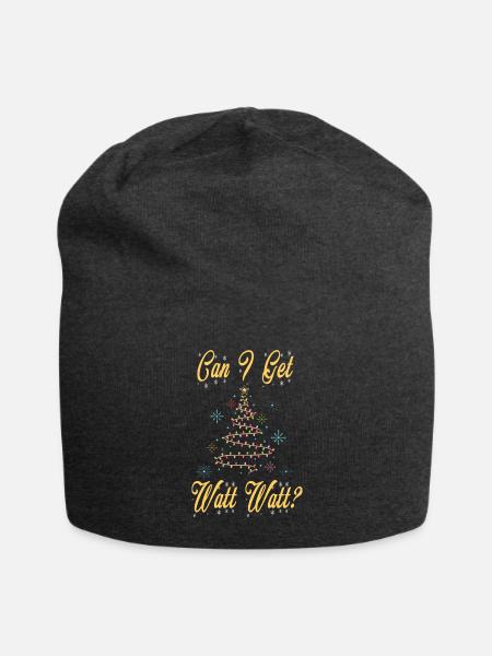 Electrician Electronics Technician Watt - Jersey Beanie - charcoal grey - Front