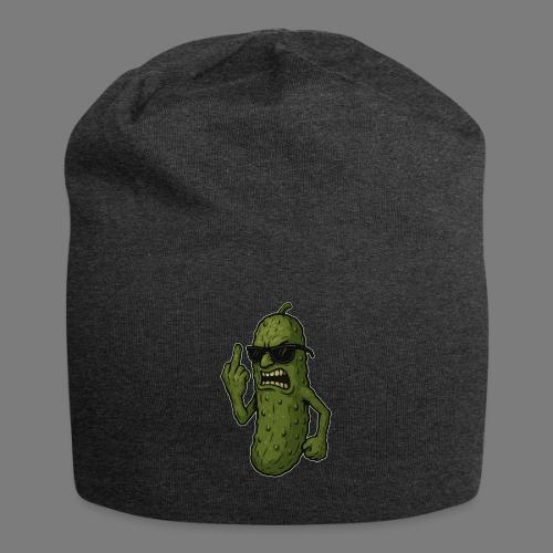 Angry Pickle Flipping the Bird - Jersey Beanie