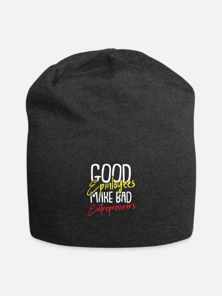 Funny Entrepreneur Hustle And E Commerce Business - Jersey Beanie - charcoal grey - Front