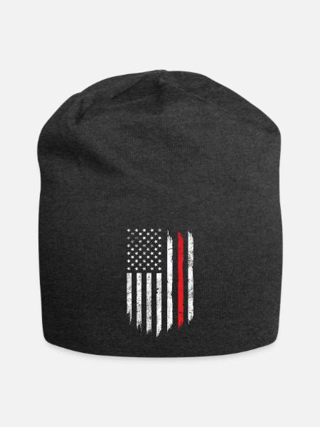 Fantastic Tees American Patriotic USA Flag Men - Jersey Beanie - charcoal grey - Front