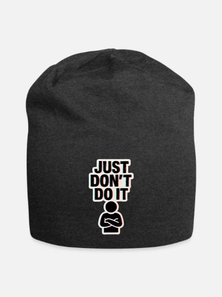 Dont Do It Attitude Pose - Jersey Beanie - charcoal grey - Front